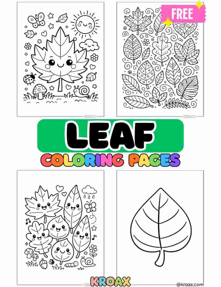 Leaf Coloring Pages featured