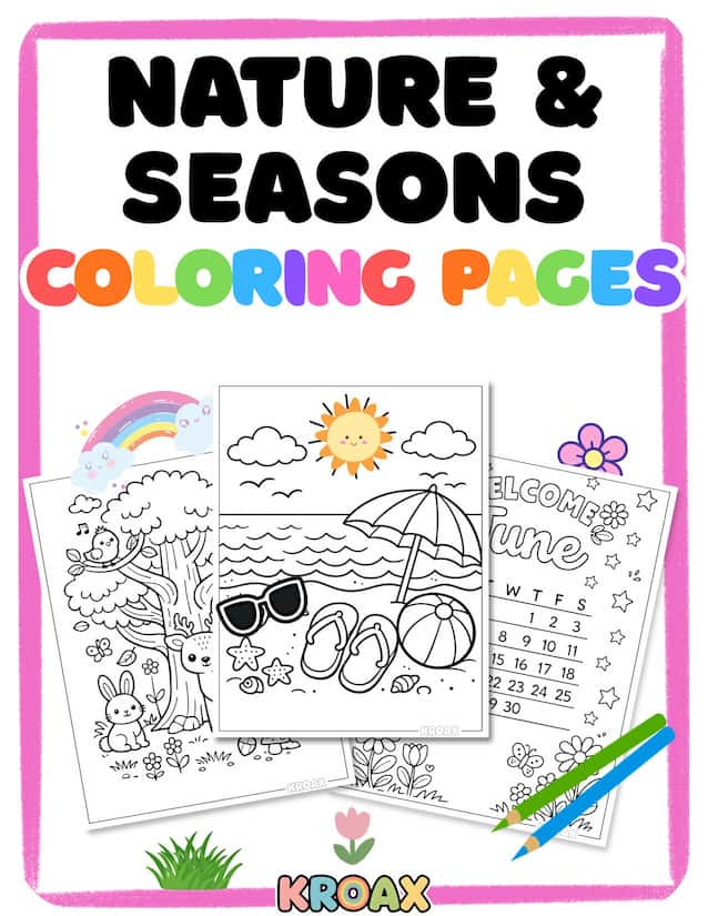Nature & Seasons printable coloring pages