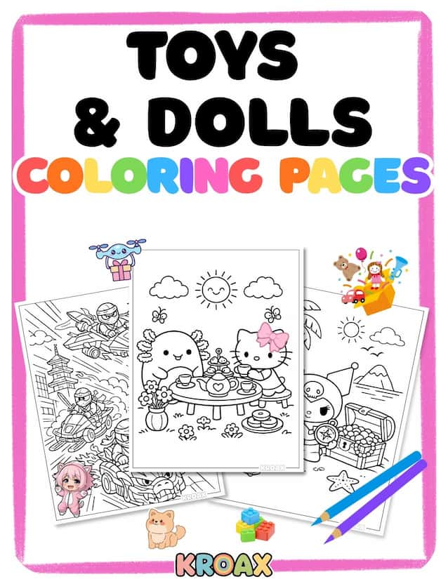 Toys and Dolls free printable coloring pages