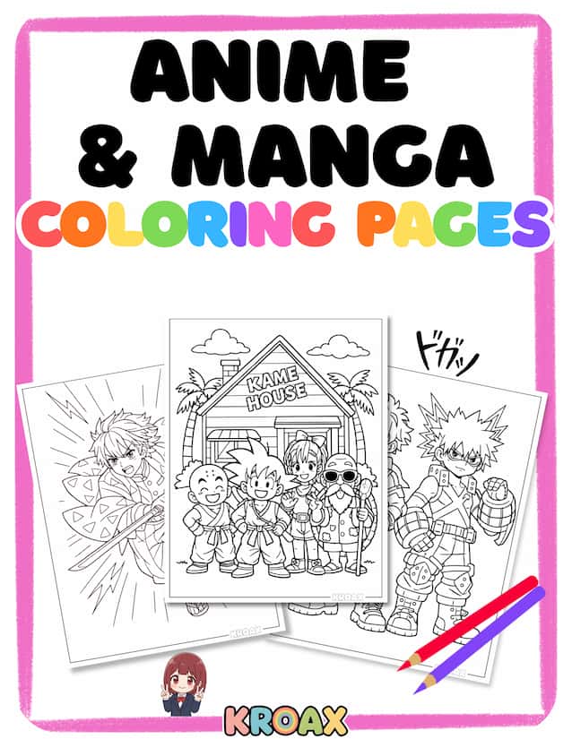 Anime and Manga free printable coloring pages 