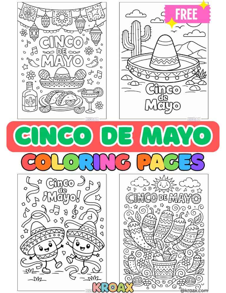 Cinco de Mayo coloring pages featured