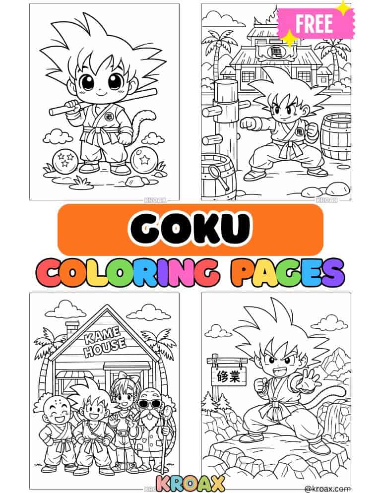 Goku coloring pages featured