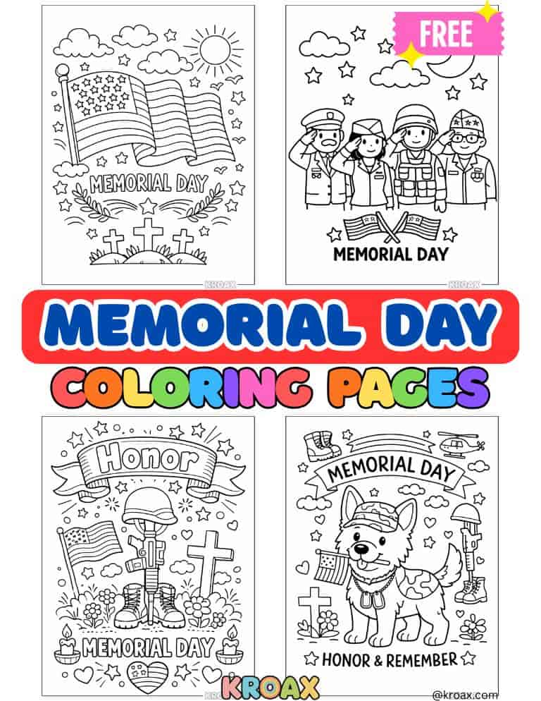 Memorial Day coloring pages featured