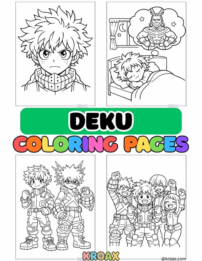 Deku Coloring Pages