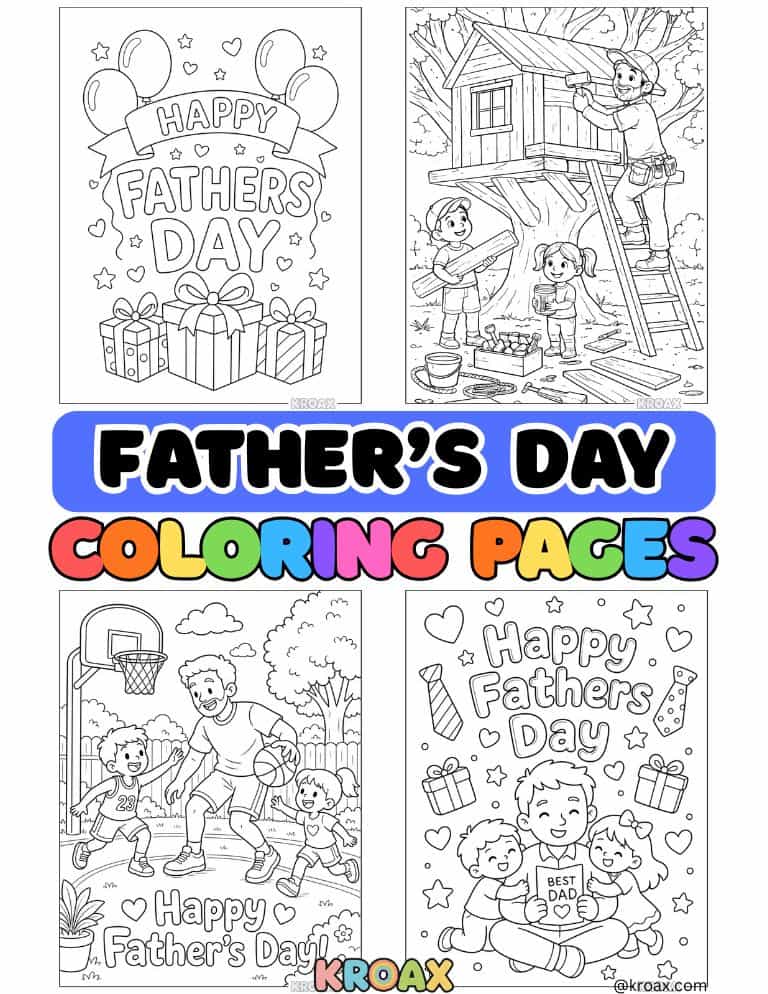 free printable father's day coloring pages featured