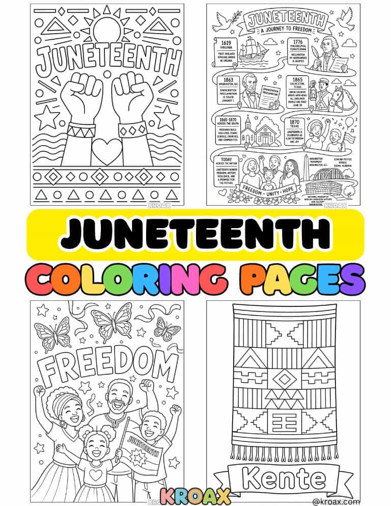 free printable juneteenth coloring pages featured