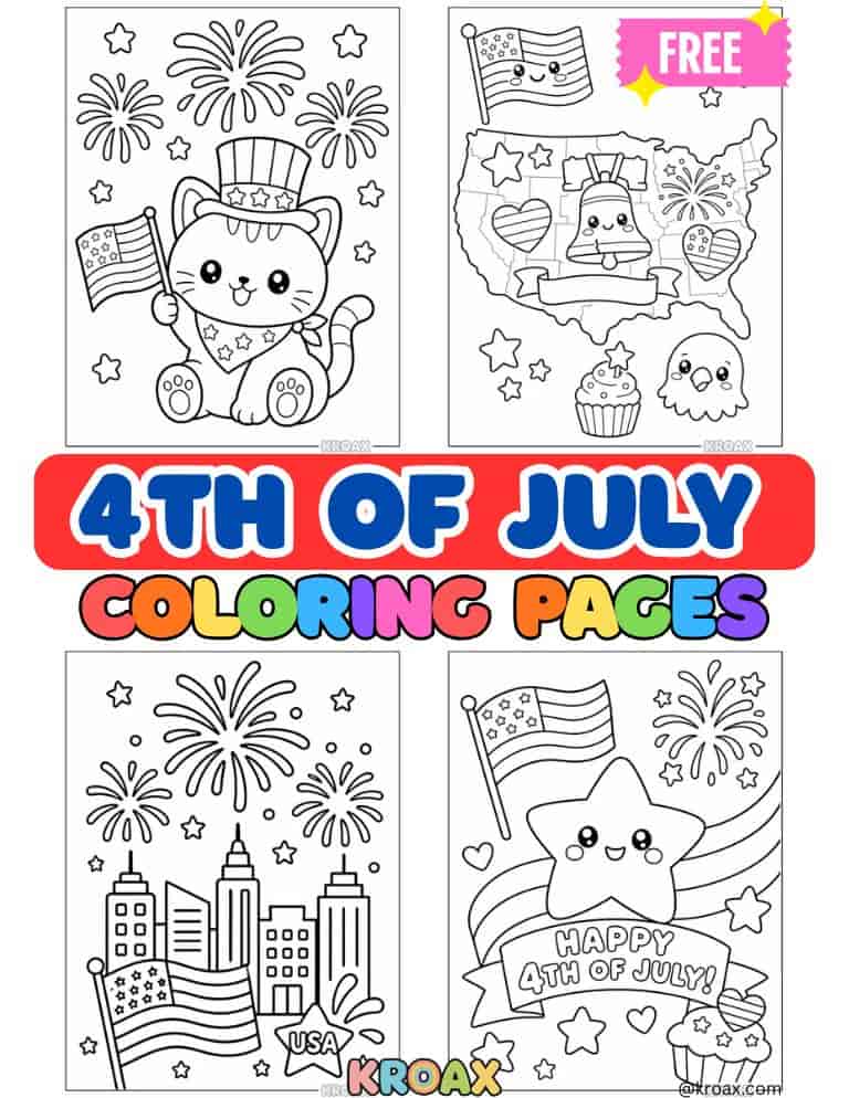 4th of July Coloring Pages featured