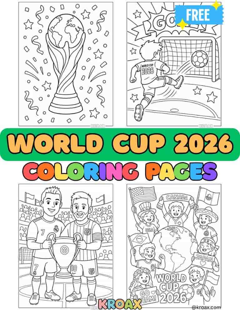 World Cup 2026 coloring pages featured