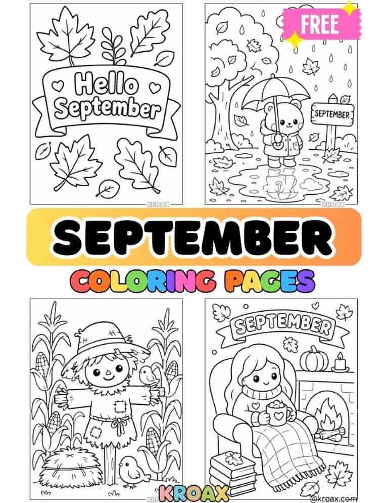 September Coloring Pages