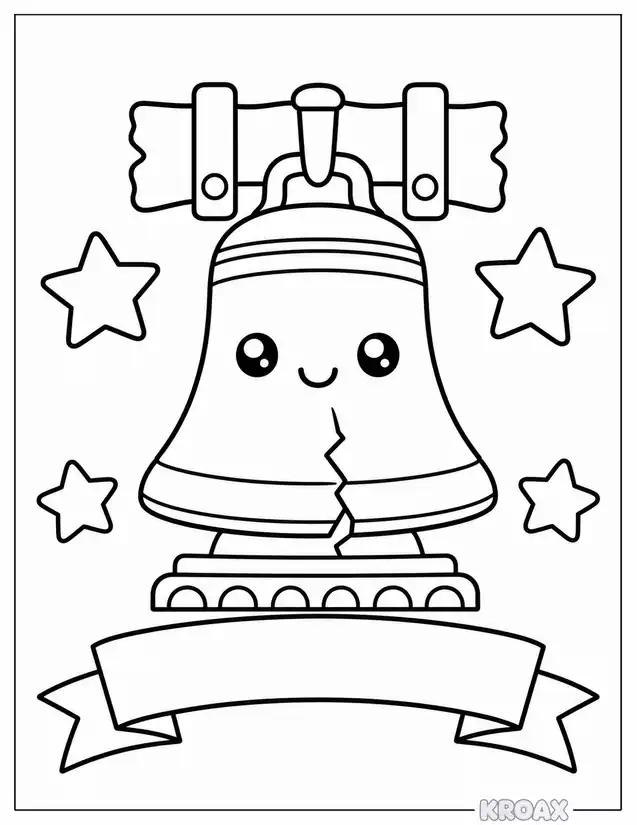 liberty bell printable coloring page