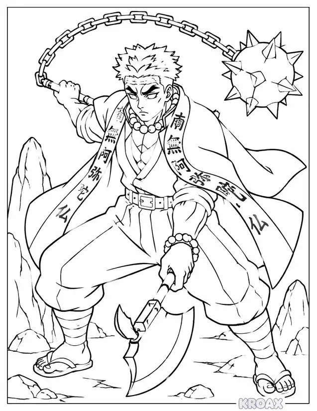 gyomei himejima stone guardian printable coloring page