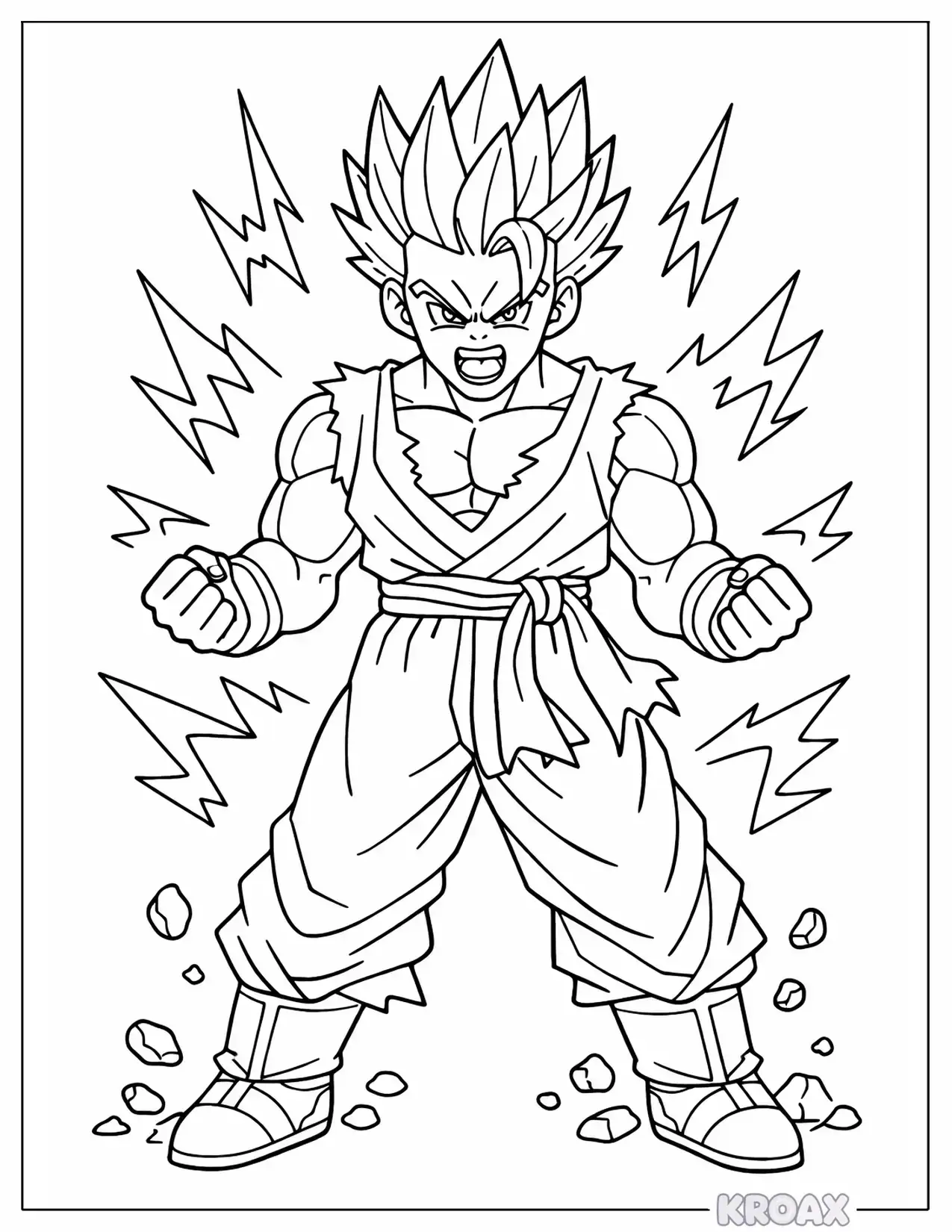 gohan s beast transformation power unleashed printable coloring page