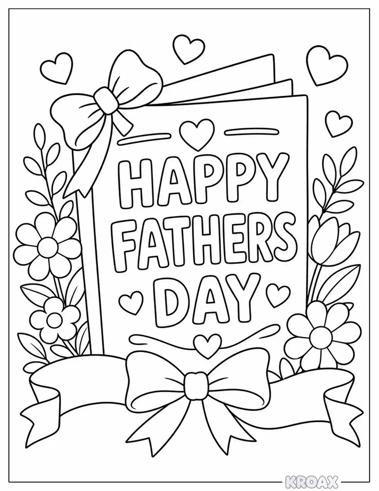 handmade father s day greeting card design printable coloring page