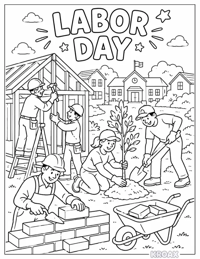busy hands building communities printable coloring page
