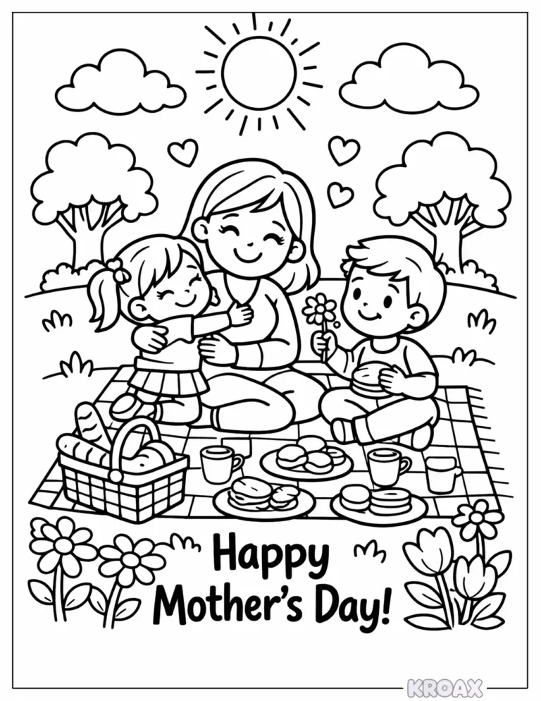 Mother’s Day Coloring Pages
