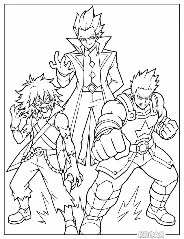 bold villain showdown scene printable coloring page