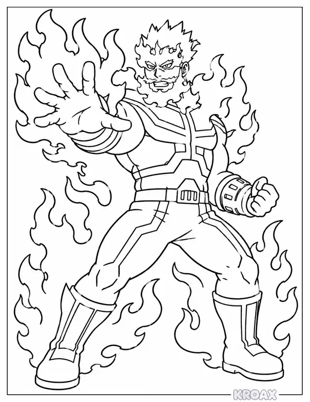 endeavor blazing inferno attack printable coloring page