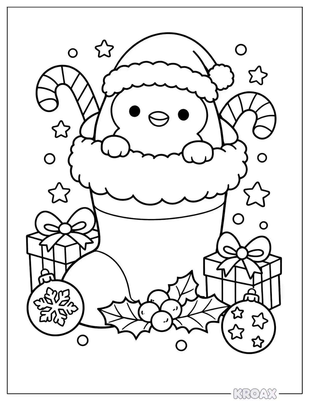 squishmallow christmas stocking surprise printable coloring page