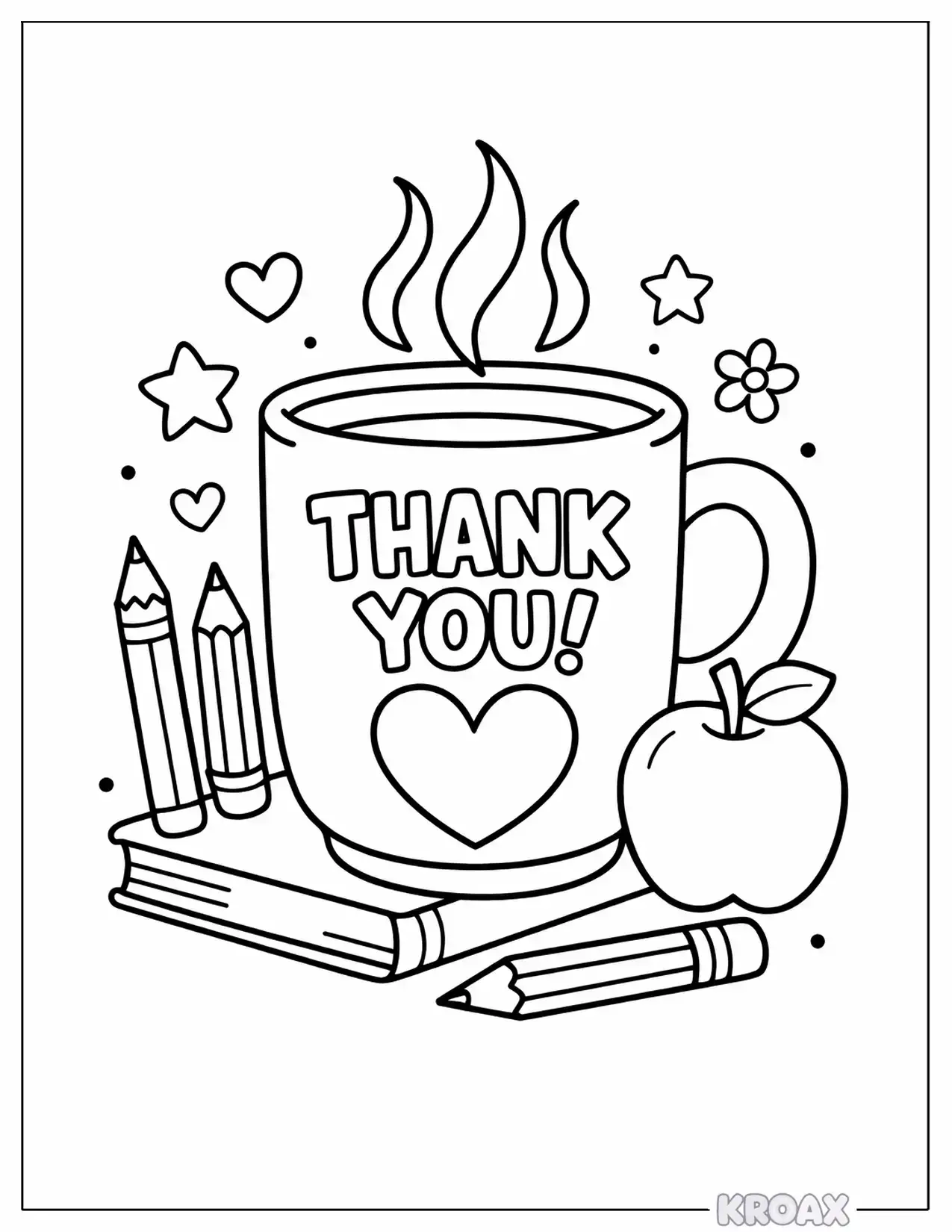 teacher s favorite mug with warm heart design printable coloring page