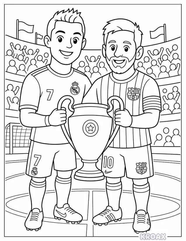 messi and ronaldo at world cup 2026 printable coloring page