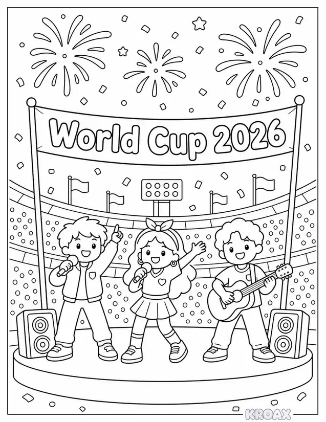 world cup 2026 opening ceremony fireworks printable coloring page