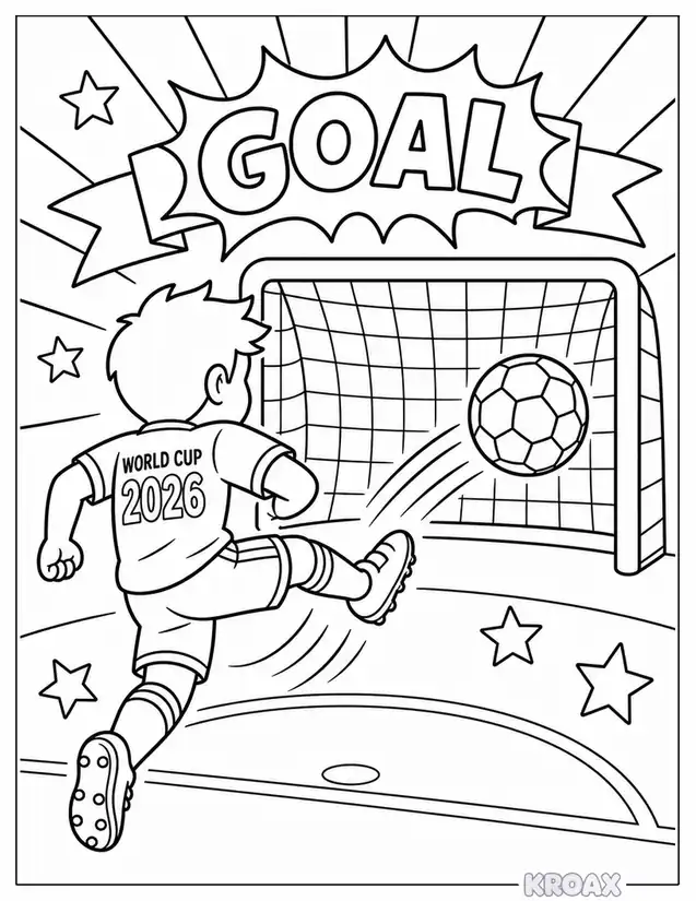 world cup 2026 pop art soccer goals printable coloring page